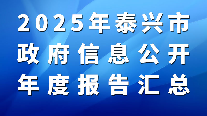 2025年泰兴市政府信息公开年度报告汇总